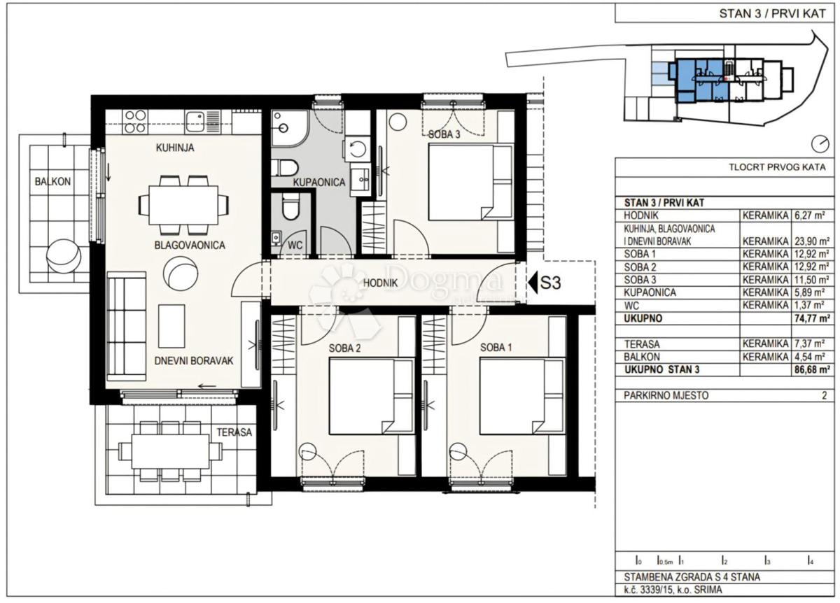 Allogio Srima, Vodice, 86,68m2