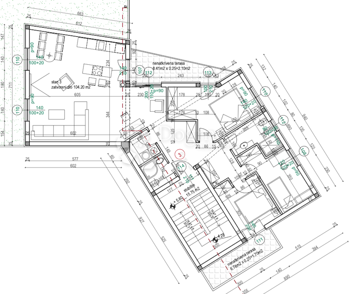 Allogio Centar, Pula, 112,54m2