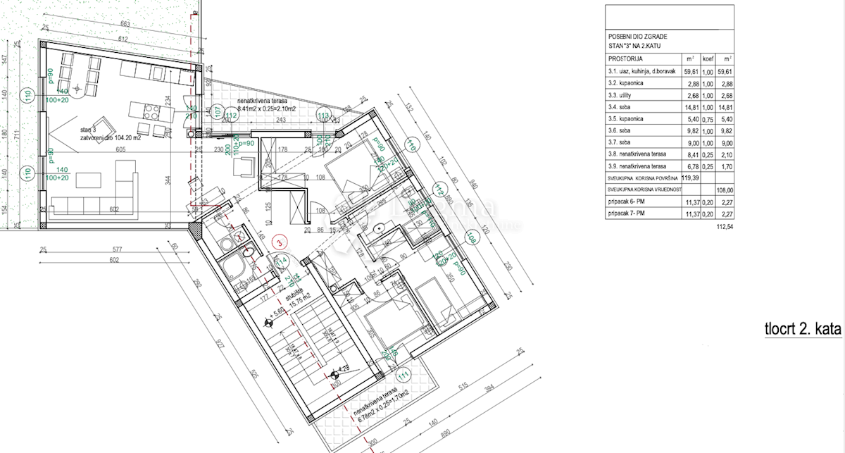 Allogio Centar, Pula, 112,54m2