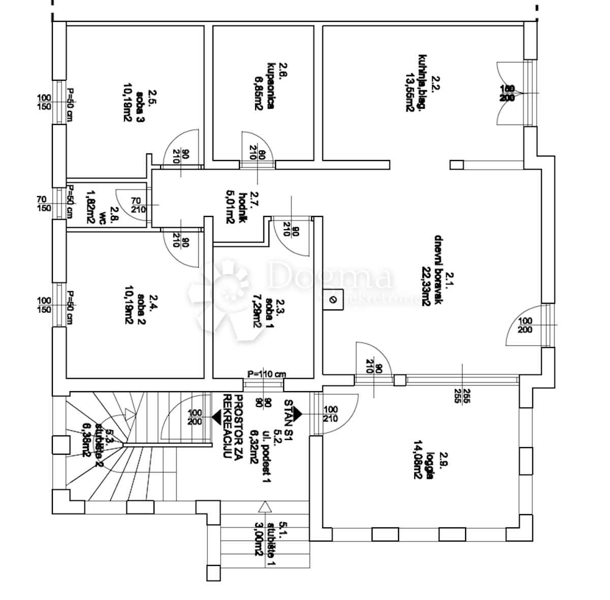 Appartamento Tribunj, 91,31m2