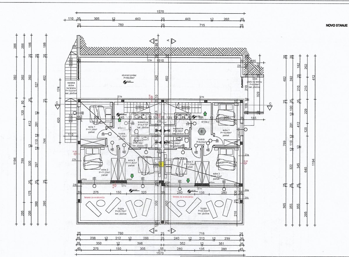 Allogio Drage, Pakoštane, 68m2