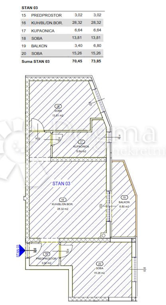 Allogio Rešetari, Kastav, 98,65m2