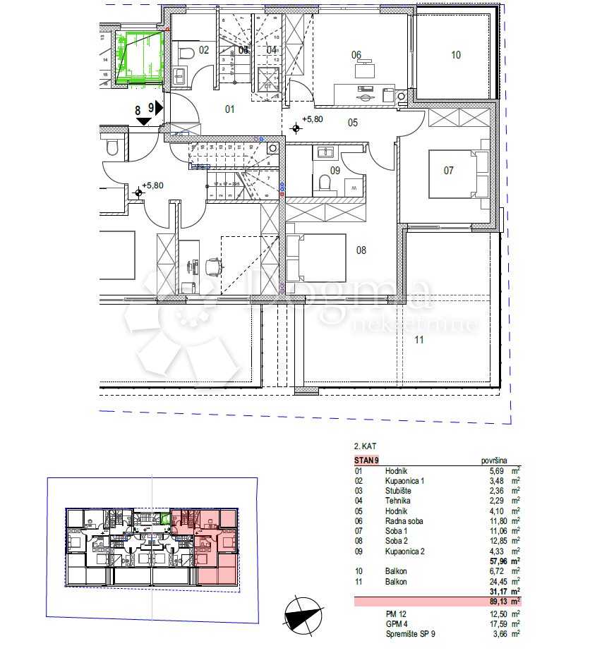 Allogio Povljana, 119,68m2
