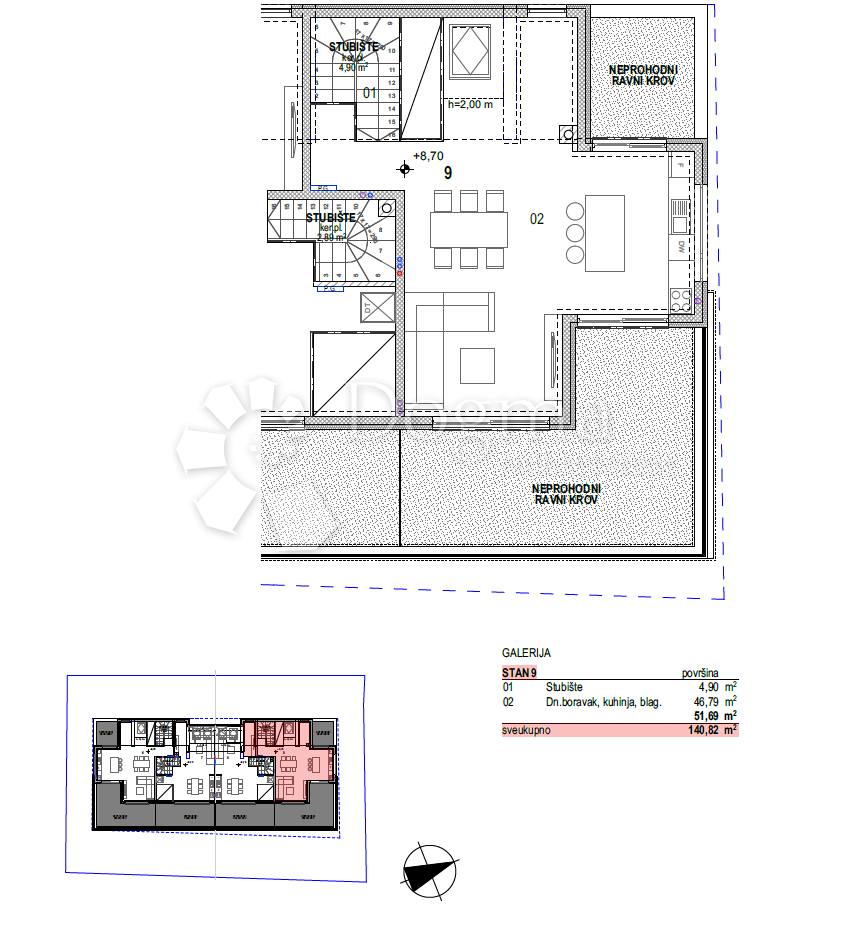 Allogio Povljana, 119,68m2