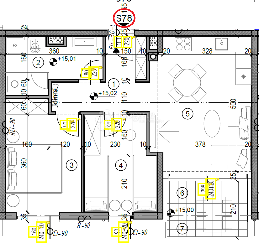 Allogio Monvidal, Pula, 54,01m2