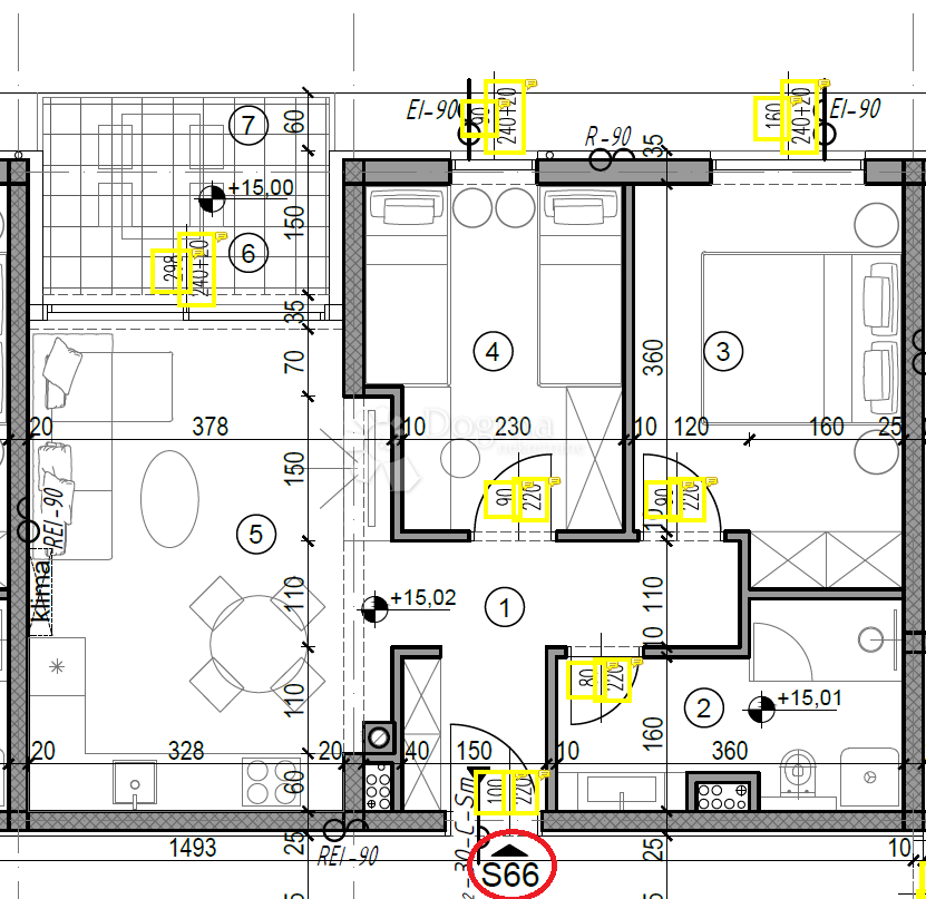 Allogio Monvidal, Pula, 54,01m2