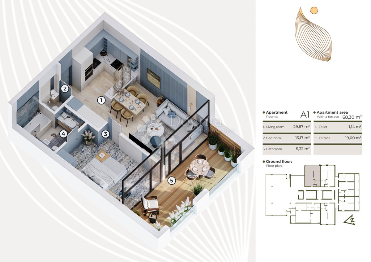 Appartamento Medulin, 68,30m2