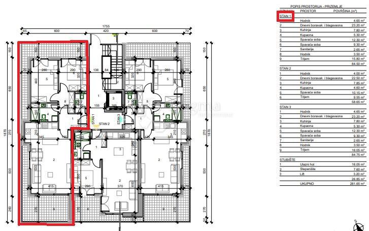 KAŠTEL, APPARTAMENTO CON GIARDINO, NUOVA COSTRUZIONE