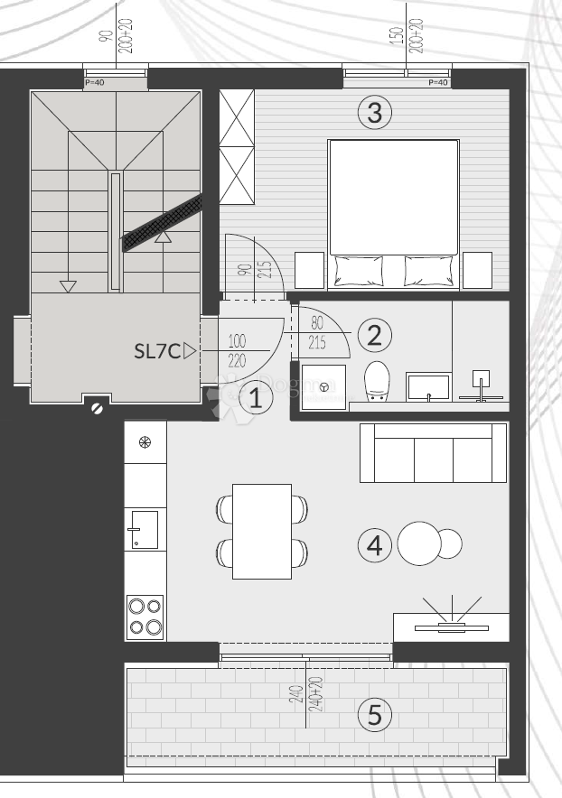 Allogio Štinjan, Pula, 57,13m2