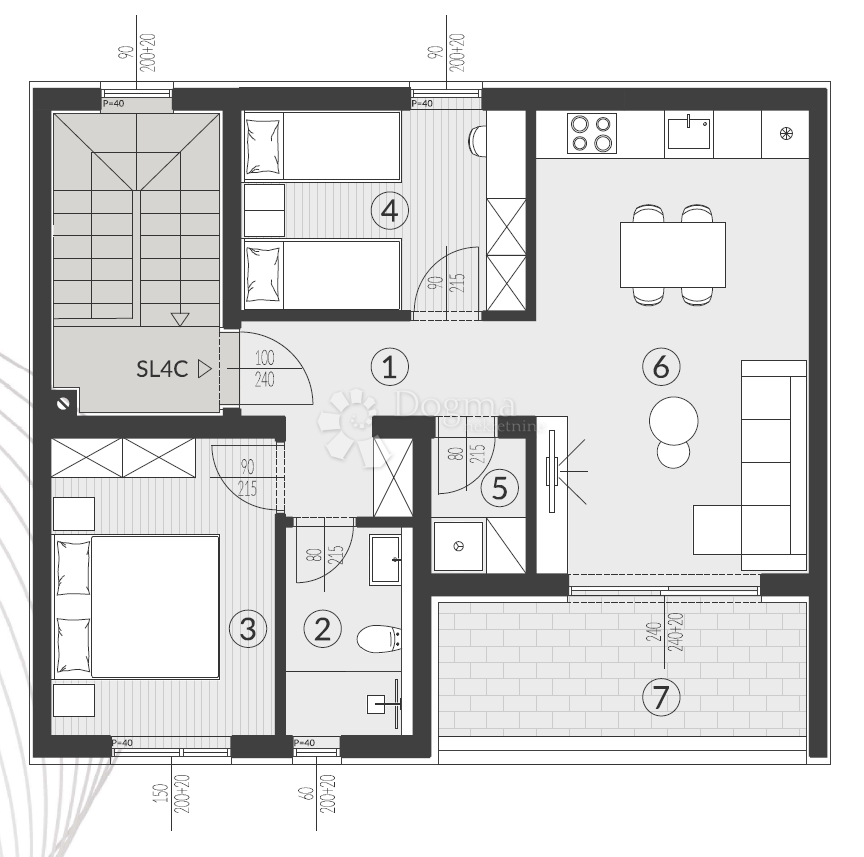 Allogio Štinjan, Pula, 57,13m2
