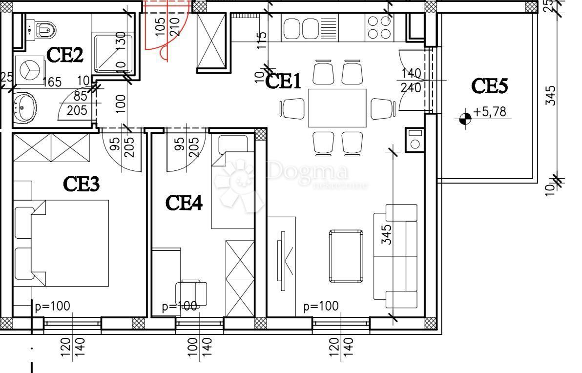 Allogio Monvidal, Pula, 53,93m2