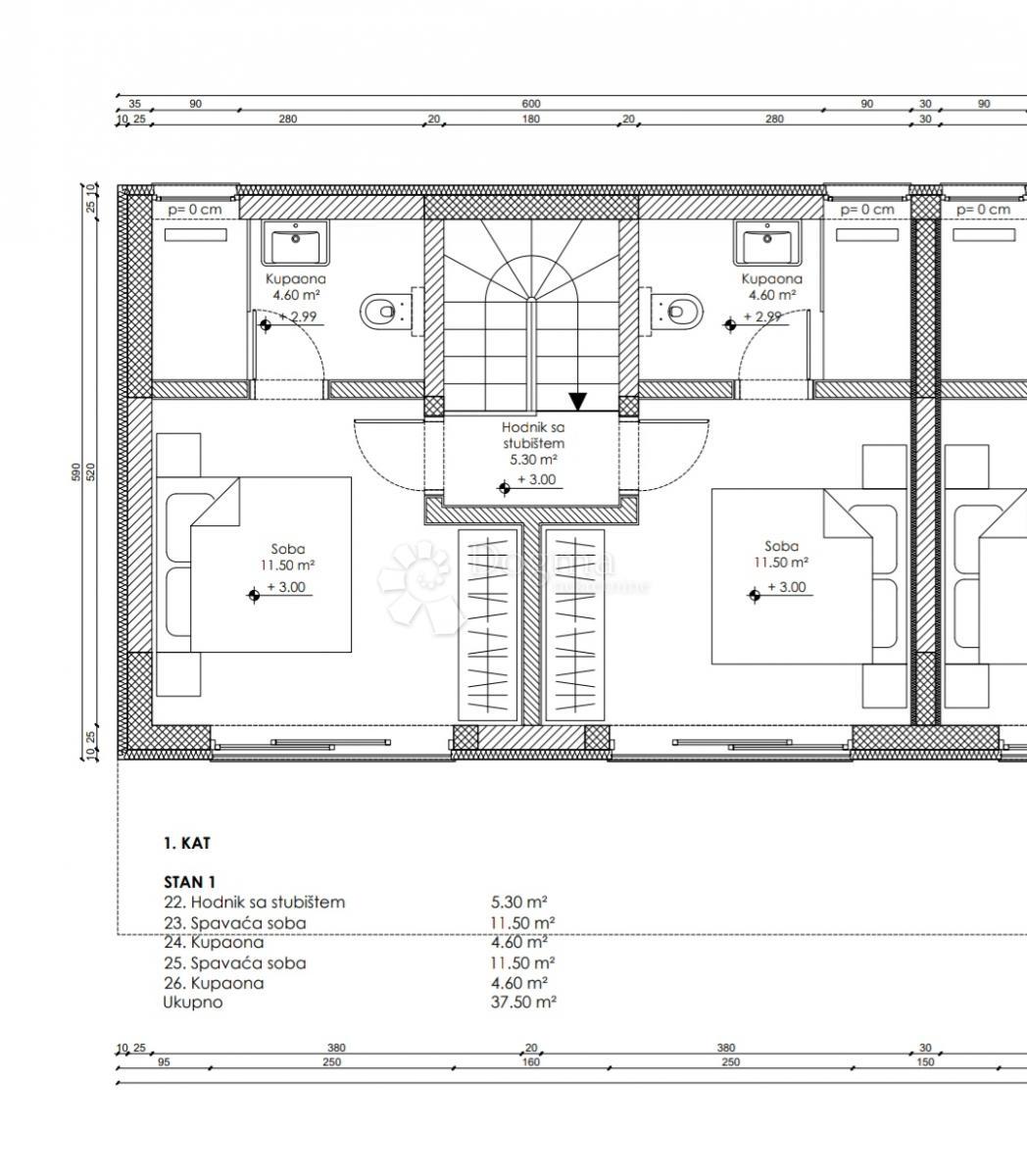 Allogio Premantura, Medulin, 75m2