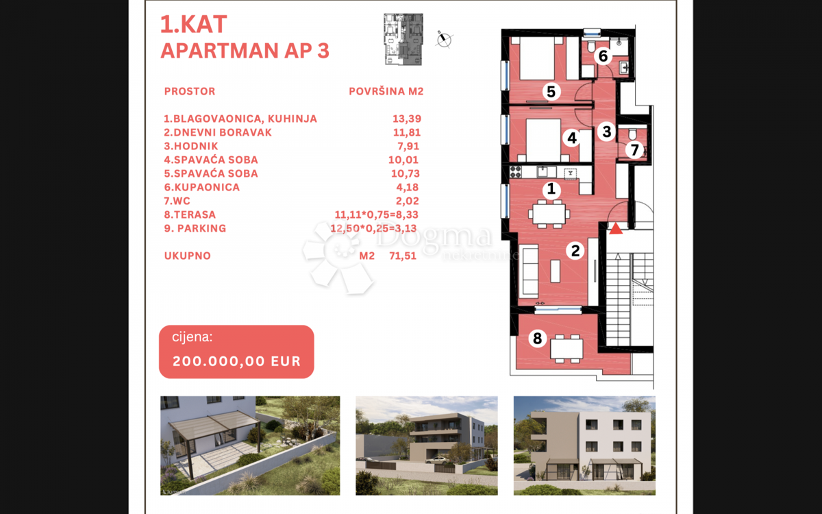 Appartamento Brodarica, Šibenik - Okolica, 60,05m2