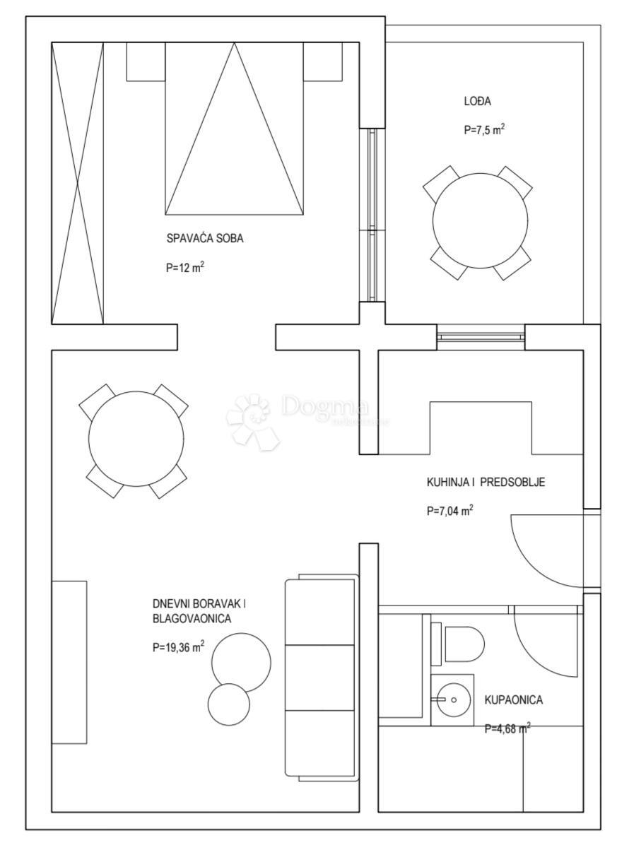 Allogio Makarska, 49m2