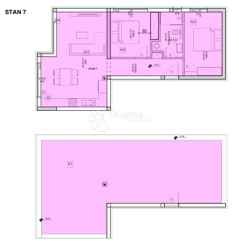 Allogio Sveti Petar na Moru, Sveti Filip I Jakov, 85,33m2
