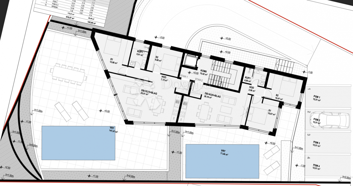 Terreno edificabile Vrbnik, 965m2