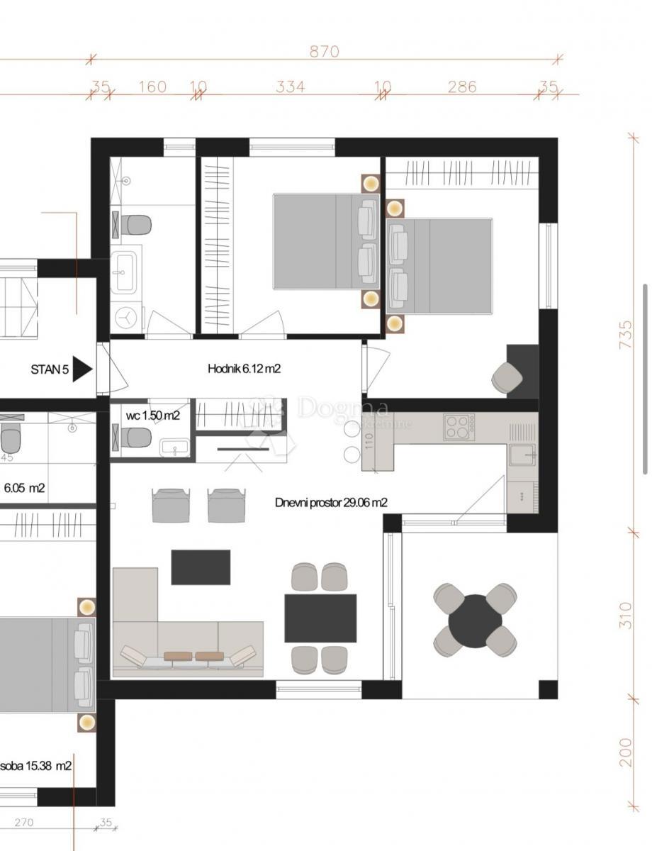 Allogio Nova Vas, Poreč, 75,12m2