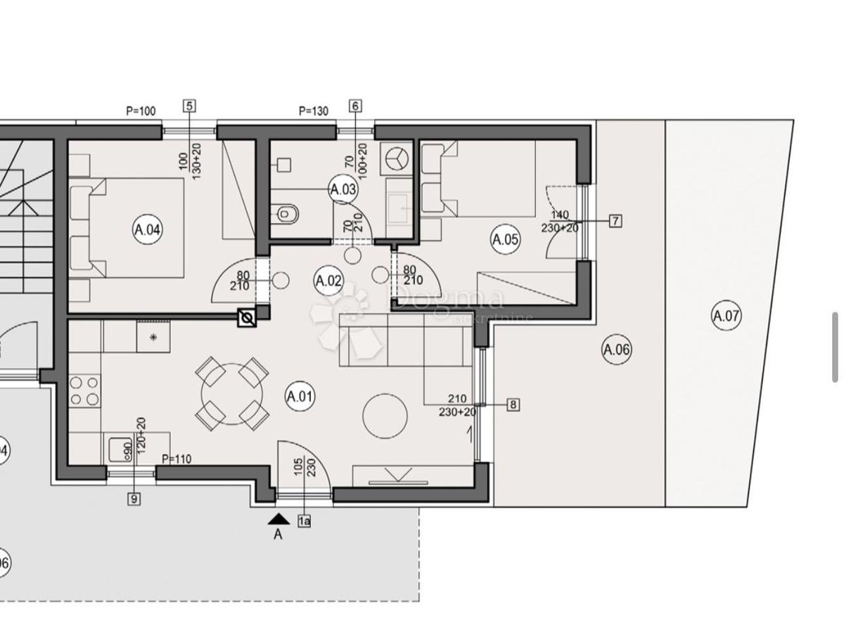 Allogio Valmade, Pula, 50,91m2