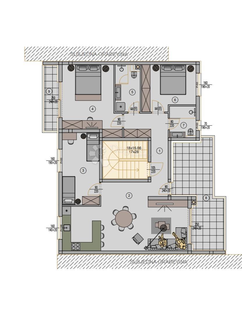 Allogio Kaštanjer, Pula, 72,42m2