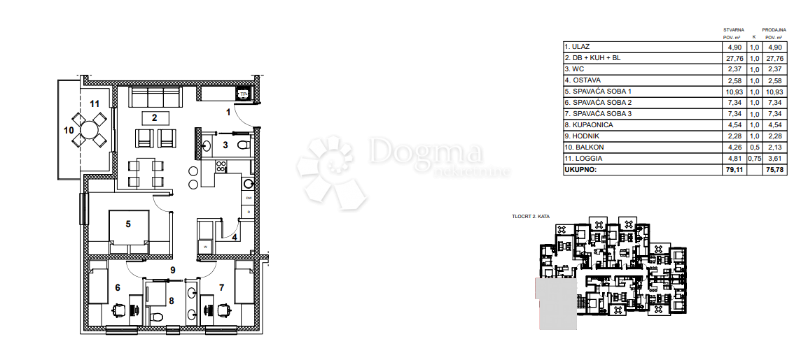 Allogio Centar, Zaprešić, 75,78m2