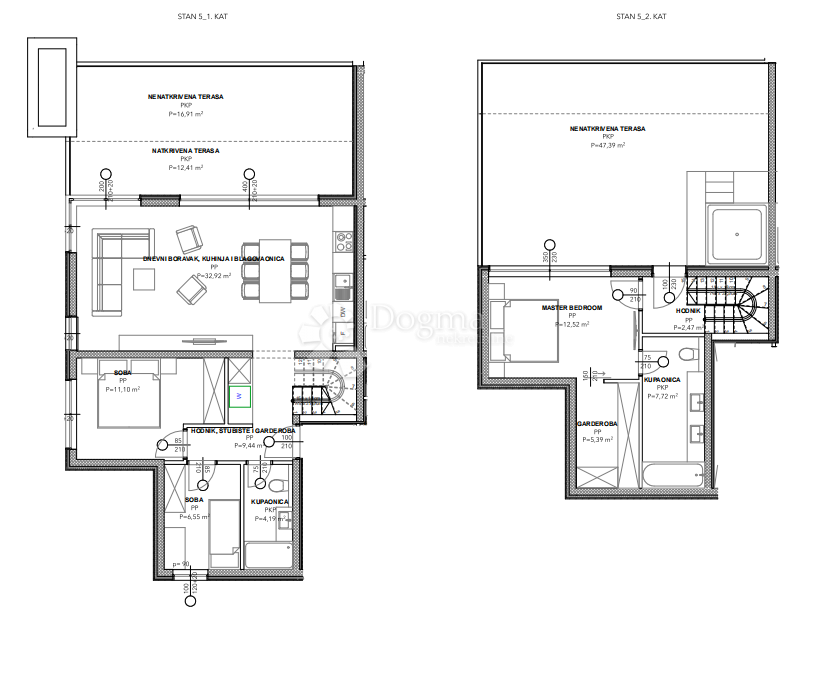 Allogio Okrug Donji, Okrug, 87,36m2