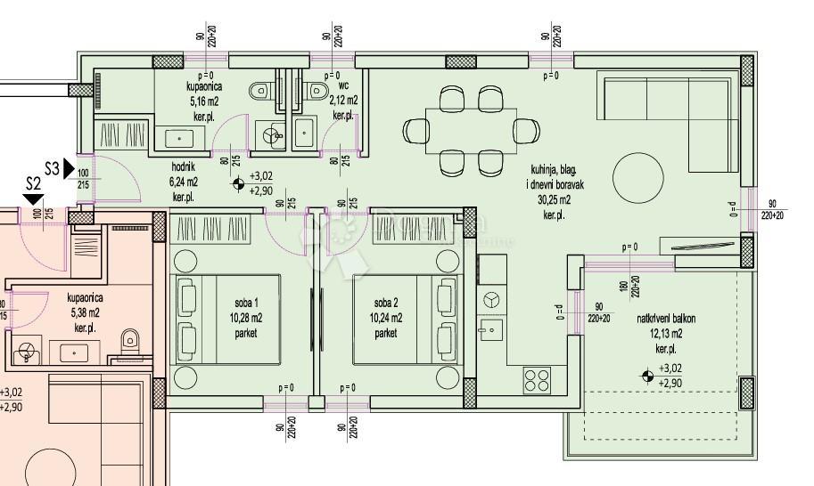 Allogio Petrčane, Zadar - Okolica, 75,86m2
