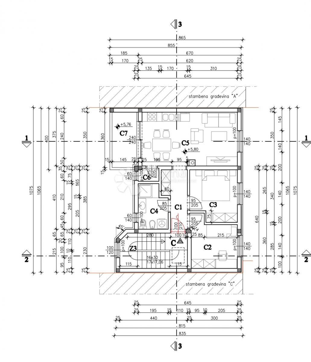 Allogio Valdebek, Pula, 54,98m2