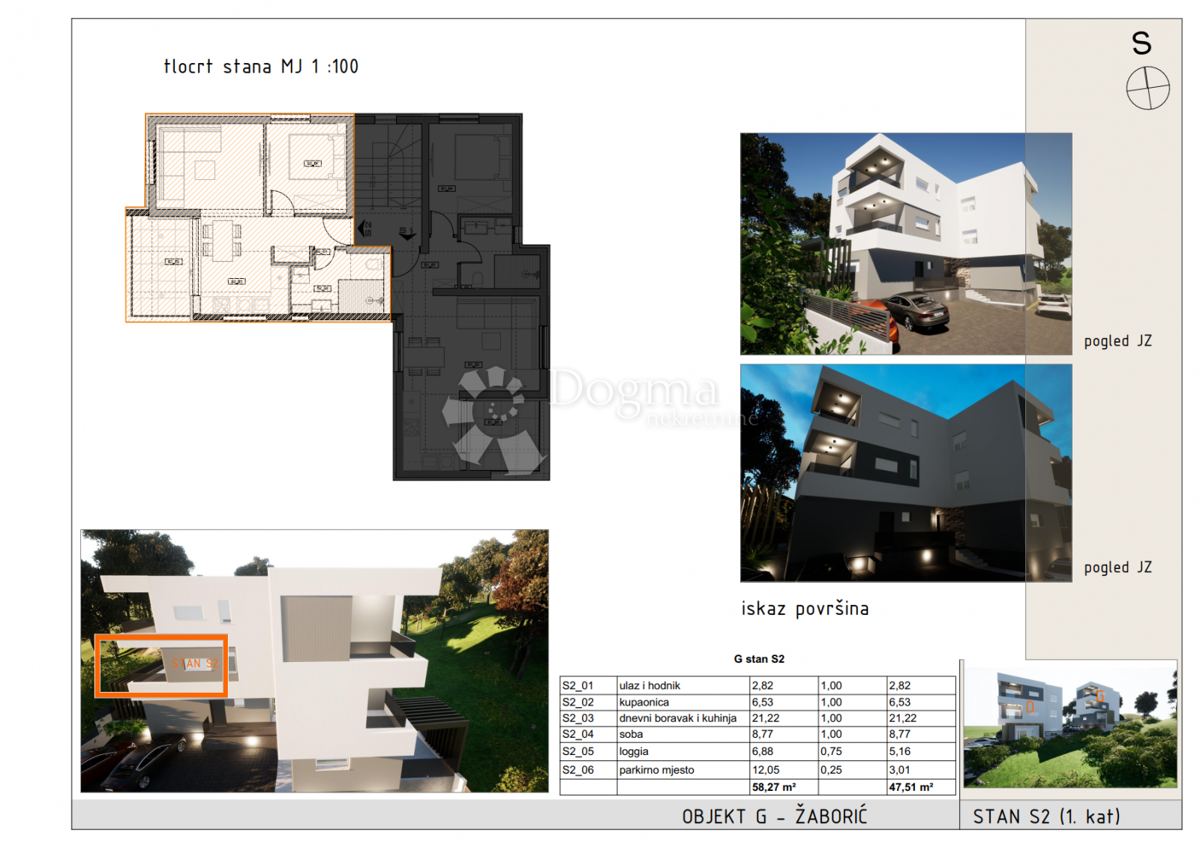 Allogio Žaborić, Šibenik - Okolica, 47,51m2