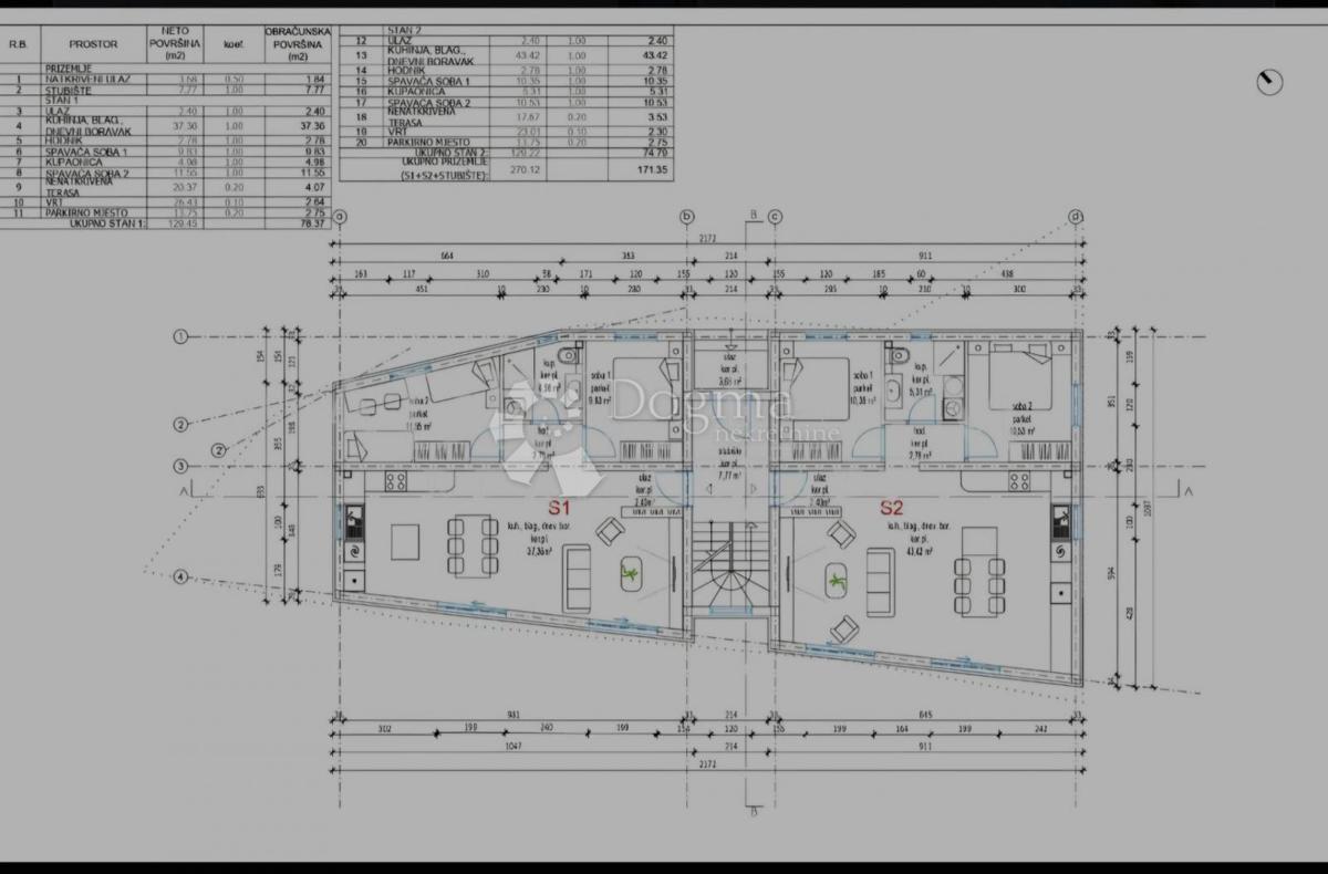 Allogio Pakoštane, 76,37m2
