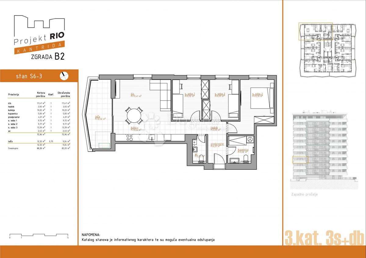 Allogio Kantrida, Rijeka, 124,61m2
