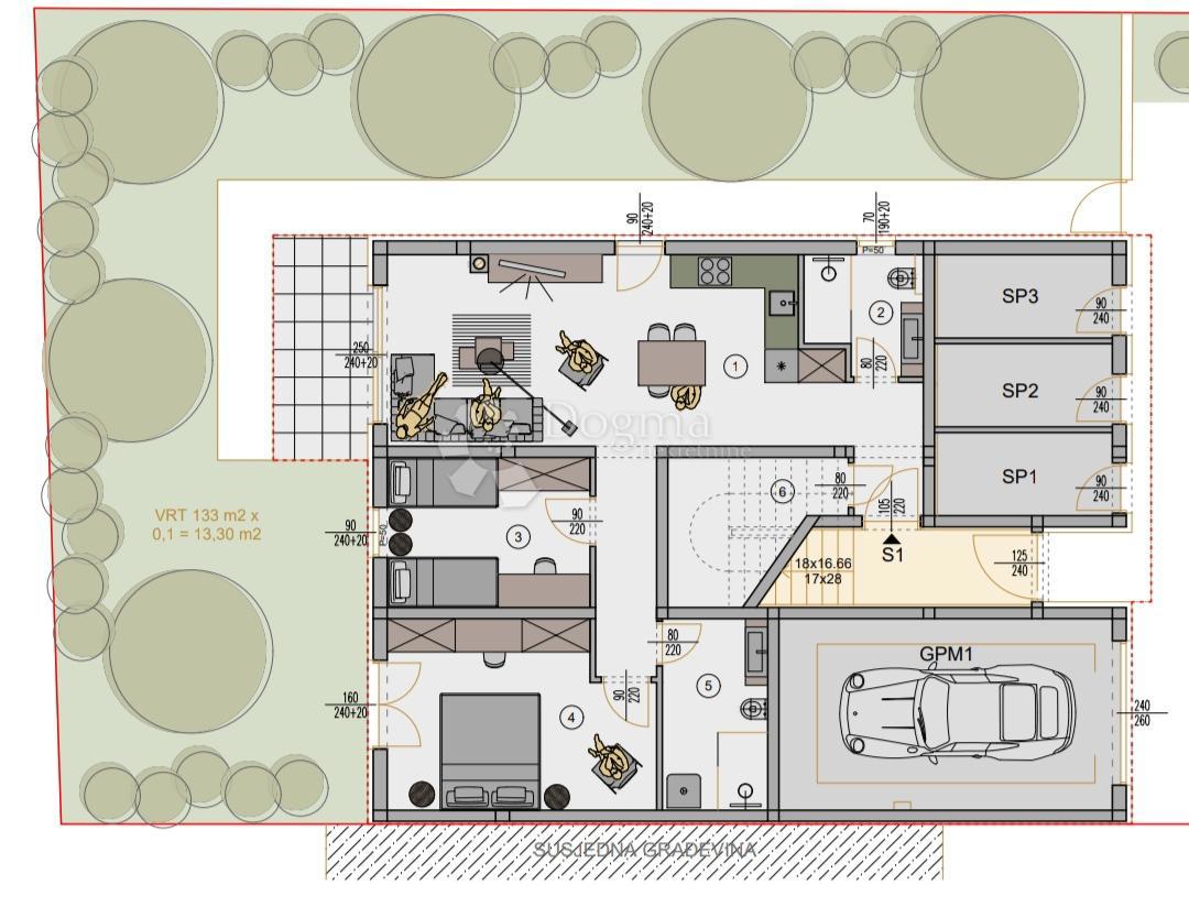 Allogio Kaštanjer, Pula, 72,42m2