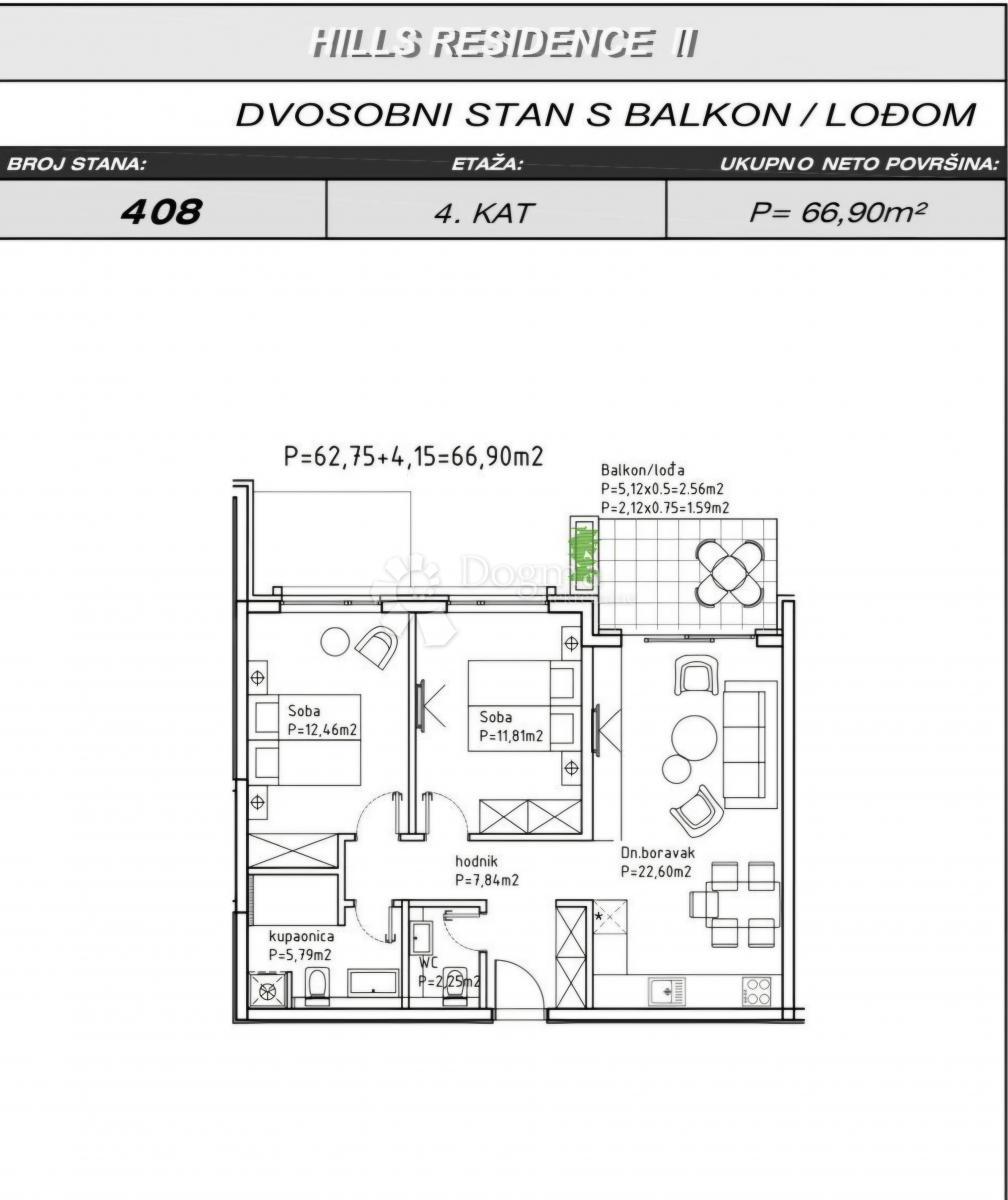 Allogio Makarska, 66,90m2