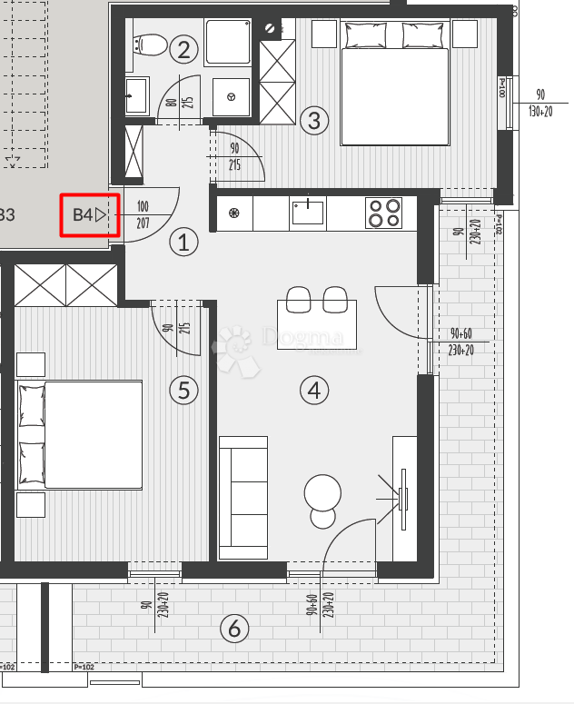 Allogio Šikići, Pula, 51,03m2
