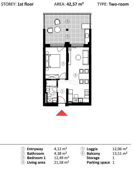 Allogio Umag, 66,90m2