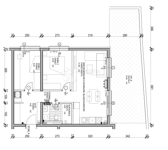 Allogio Šestine, Podsljeme, 70,52m2