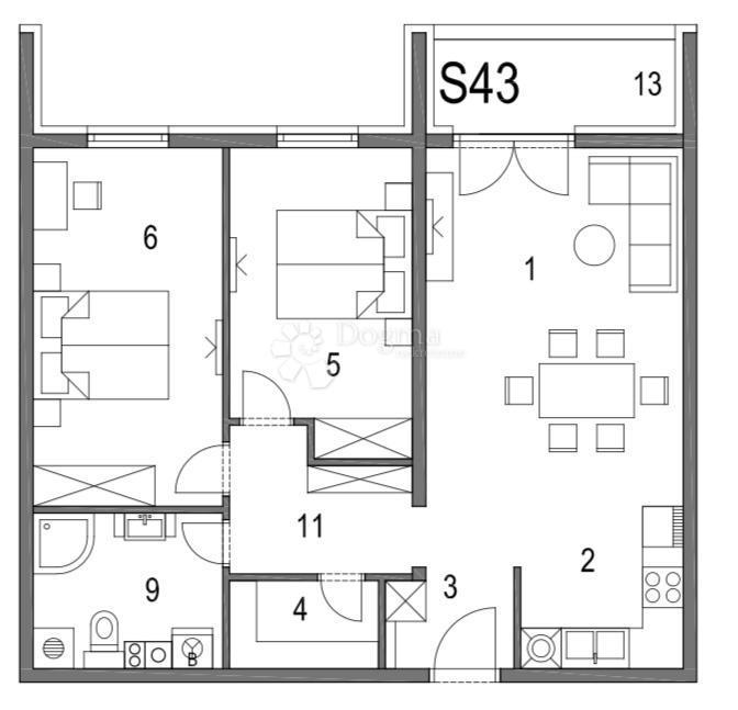 Allogio Klinča Sela, 74,03m2