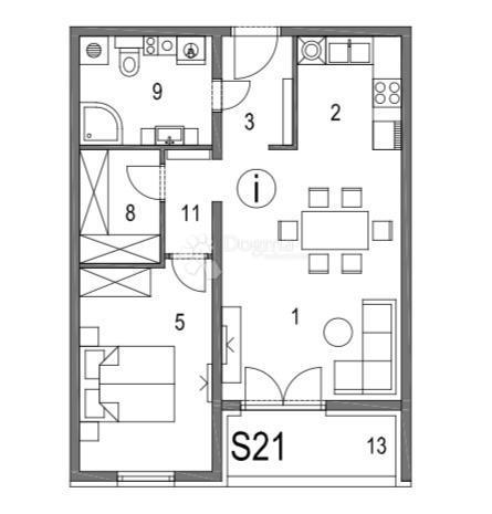 Allogio Klinča Sela, 57,25m2