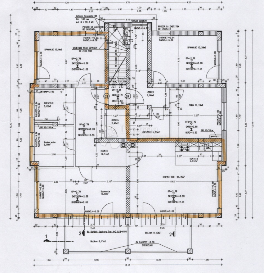 Allogio Plovanija, Zadar, 92,28m2
