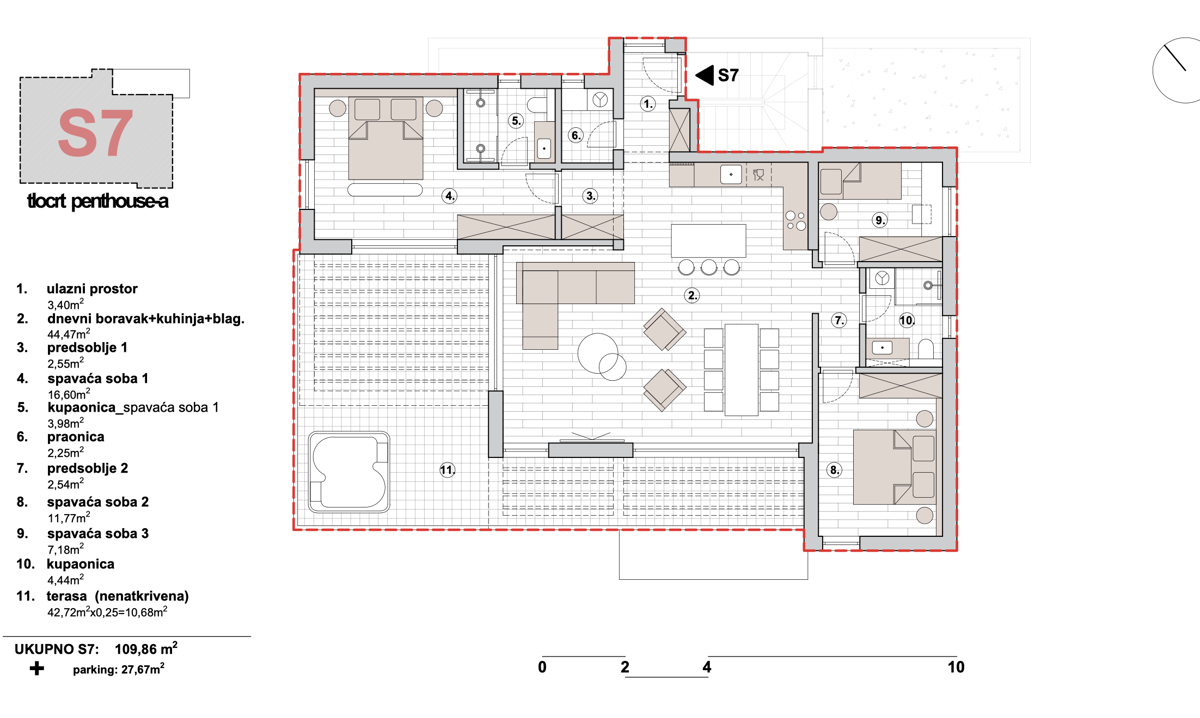 Allogio Primošten, 123,70m2