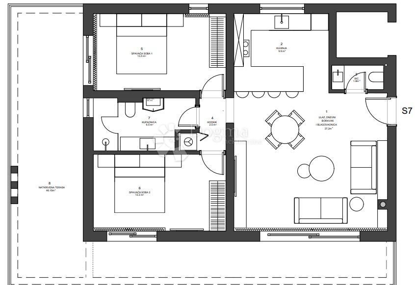 Allogio Zaton, Nin, 109,79m2