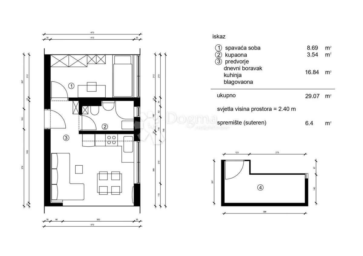 Allogio Črnomerec, 29m2