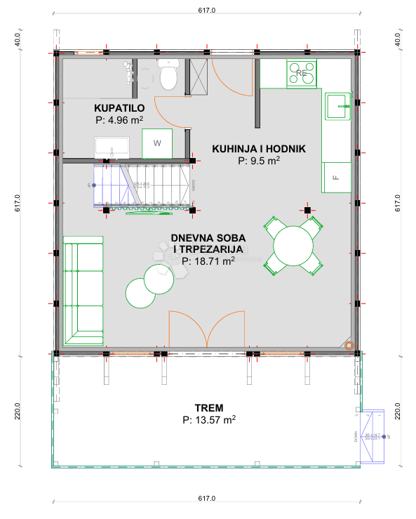Casa Centar, Gospić, 79,01m2