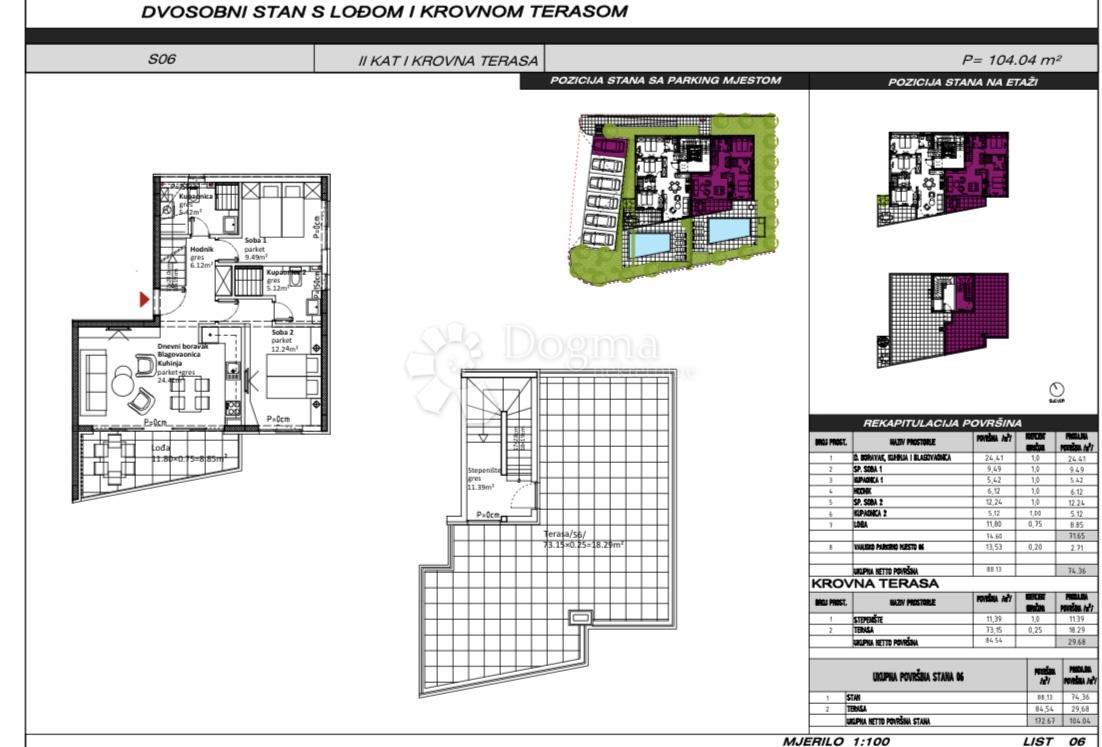 Allogio Sukošan, 132,32m2