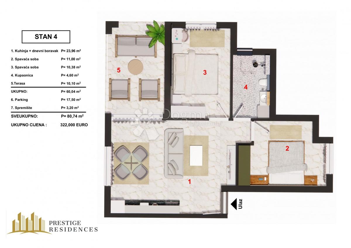 Allogio Brodarica, Šibenik - Okolica, 70,97m2
