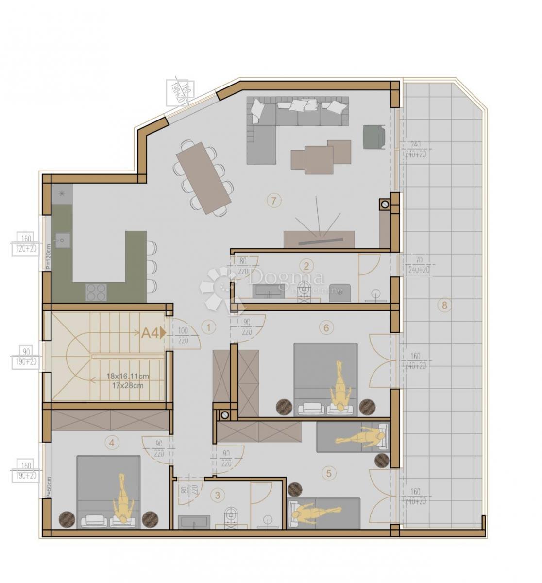 Allogio Veli vrh, Pula, 118,35m2