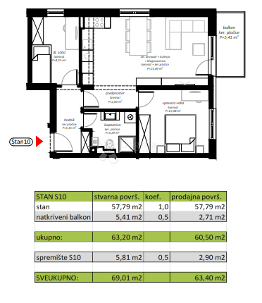 Allogio Novi Marof, 61,98m2