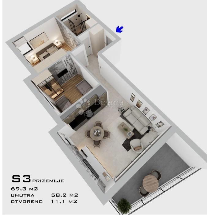 Allogio Bilice, Šibenik - Okolica, 71,40m2