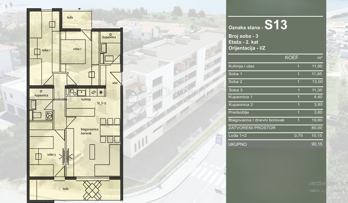 Allogio Travarica, Trogir, 90,15m2