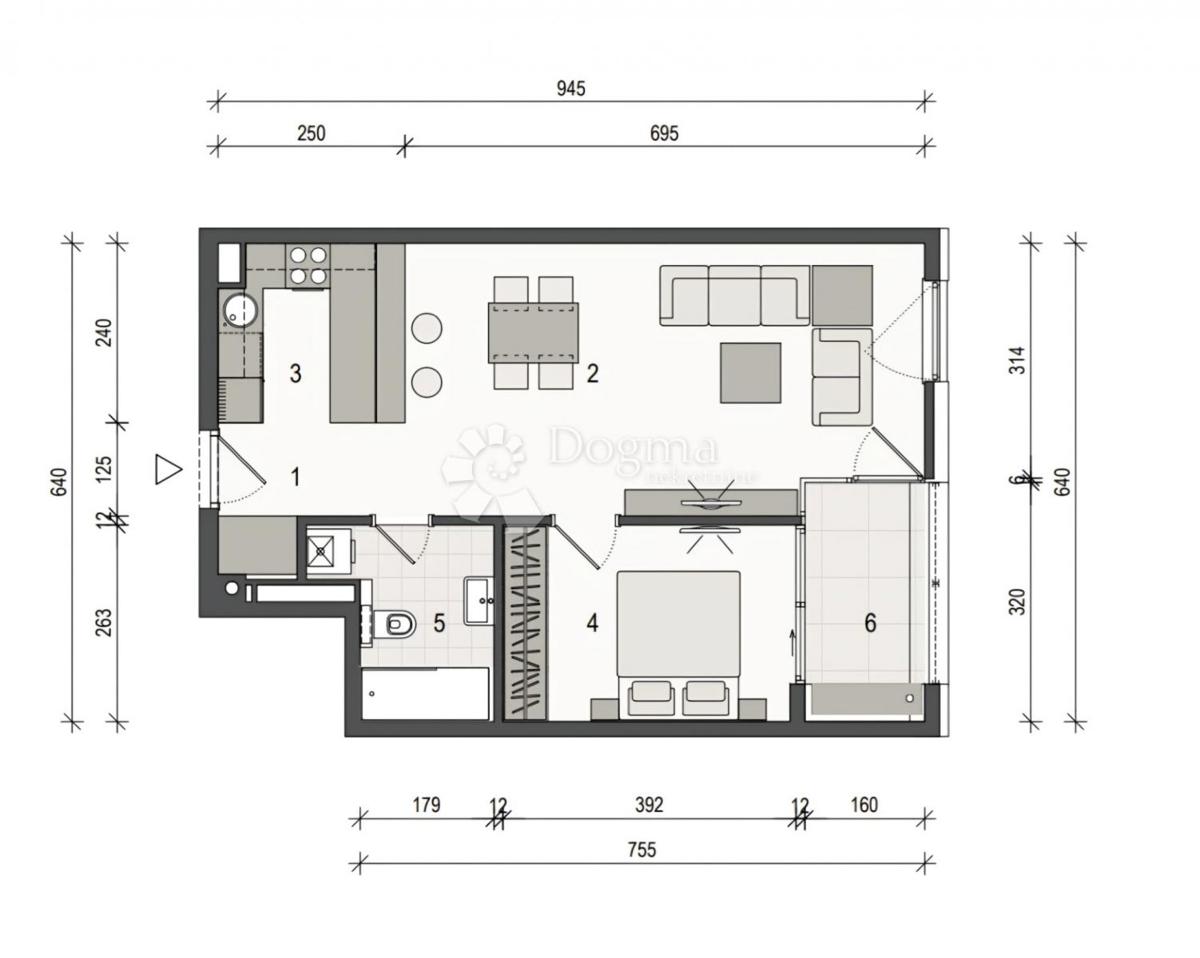Allogio Trnje, 62,15m2