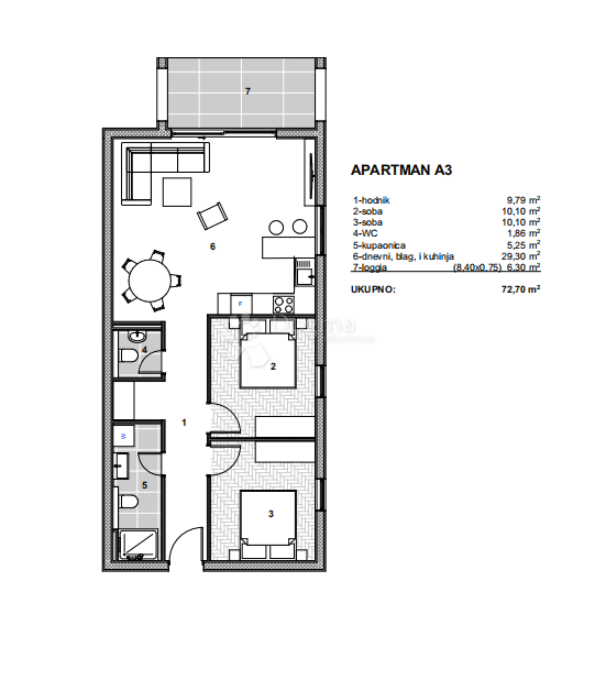 Allogio Arbanija, Trogir - Okolica, 74,43m2